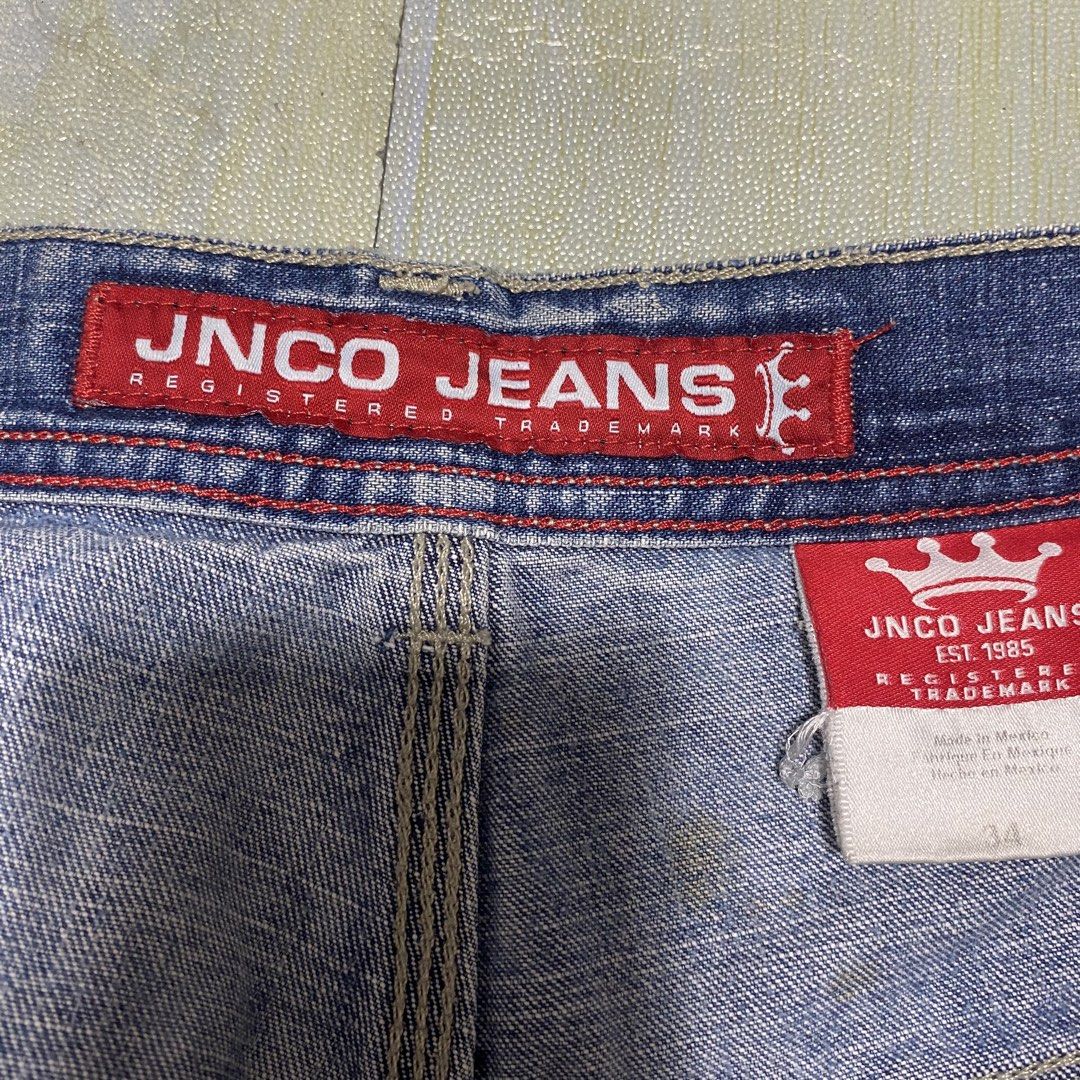 Jnco jeans carpenter jorts (Category: Shorts) located in Manila. Submitted by pepsiubiquitous (Listing ID 1427924517, Image 3). Description: W - 34 L - 24 T - 15 L.O - 13.5.
