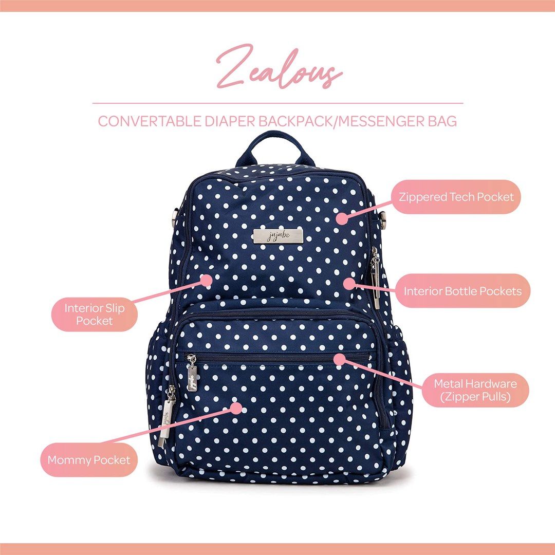 JuJuBe Zealous Convertible Diaper Backpack/Messenger Bag (Category: Diaper Bags & Wetbags) located in Manila. Submitted by benilynesc86212 (Listing ID 1427885811, Image 1). Description: .