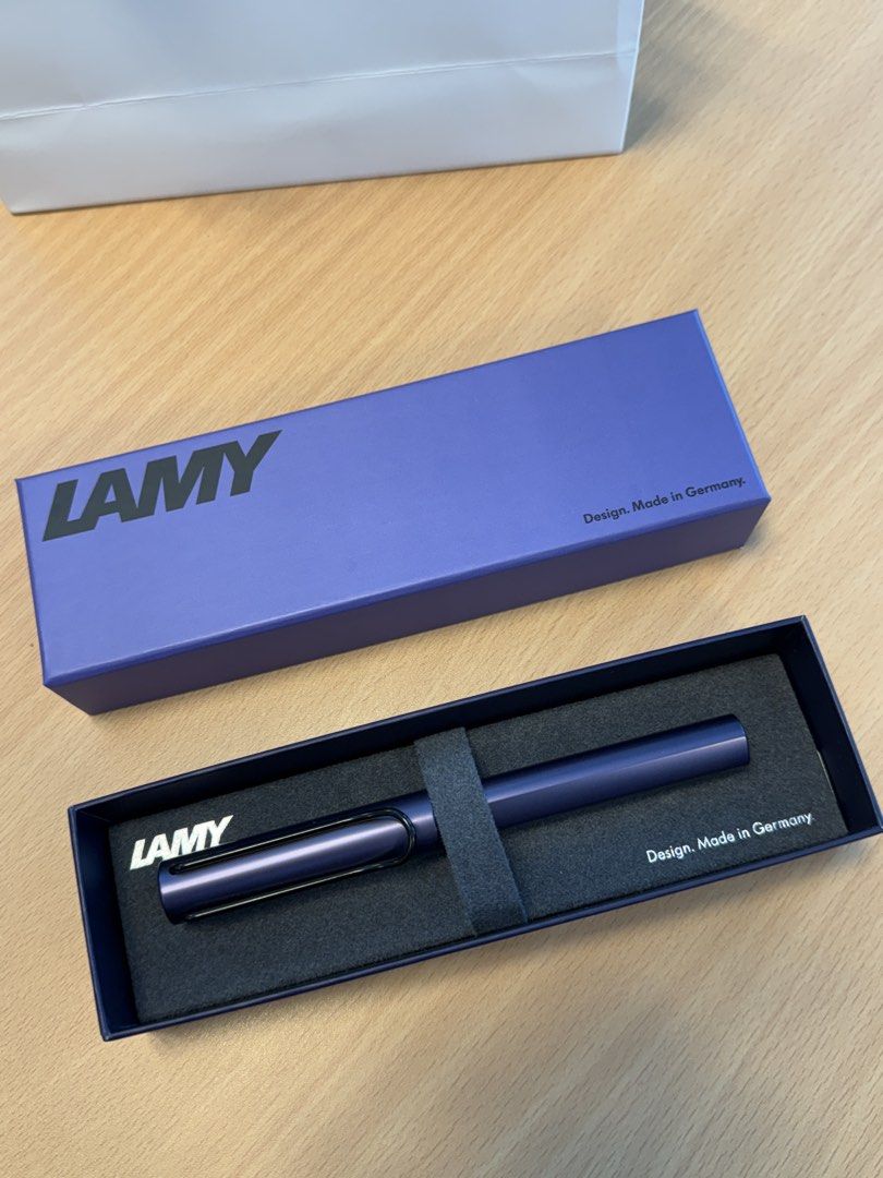 Lamy Rollerball Pen in Violet (Category: Stationery & School Supplies) located in Makati City. Submitted by secondlife.inventory (Listing ID 1427791783, Image 3). Description: ₱1200 blue ink rollerball BGC meet ups Update: ink refill for replacement :) .