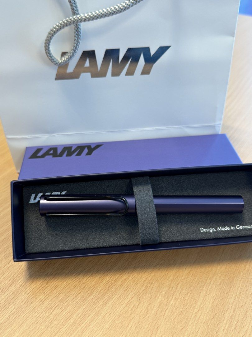 Lamy Rollerball Pen in Violet (Category: Stationery & School Supplies) located in Makati City. Submitted by secondlife.inventory (Listing ID 1427791783, Image 2). Description: ₱1200 blue ink rollerball BGC meet ups Update: ink refill for replacement :) .