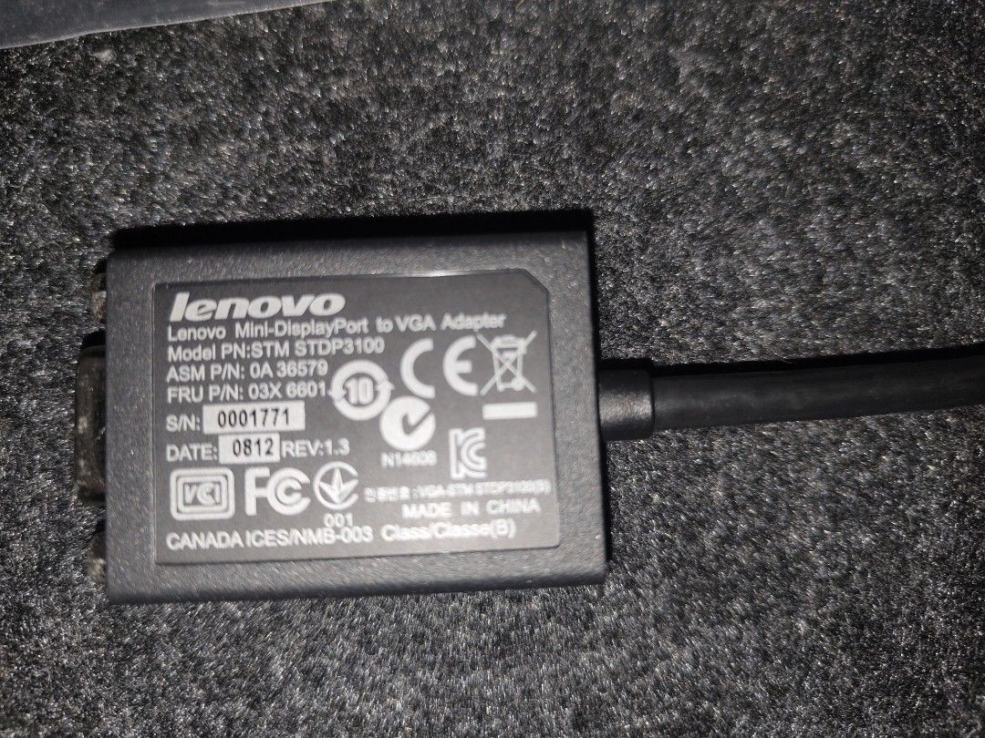Lenovo Mini-DisplayPort to VGA Adapter441452778436710401