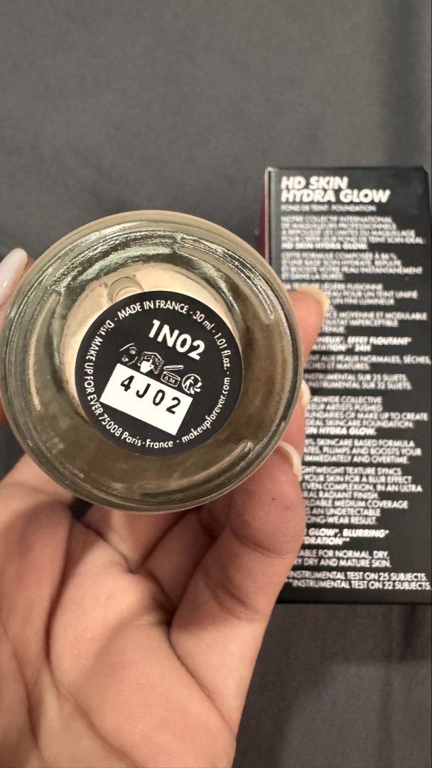Make Up For Ever HD Skin Hydra Glow Foundation 1N02 (Category: Makeup) located in Las Pinas. Submitted by jenlagura0215 (Listing ID 1427850976, Image 2). Description: Shade: 1N02 Bought it in galaxy macau for 495 pataca (3692php) Nit my shade. .