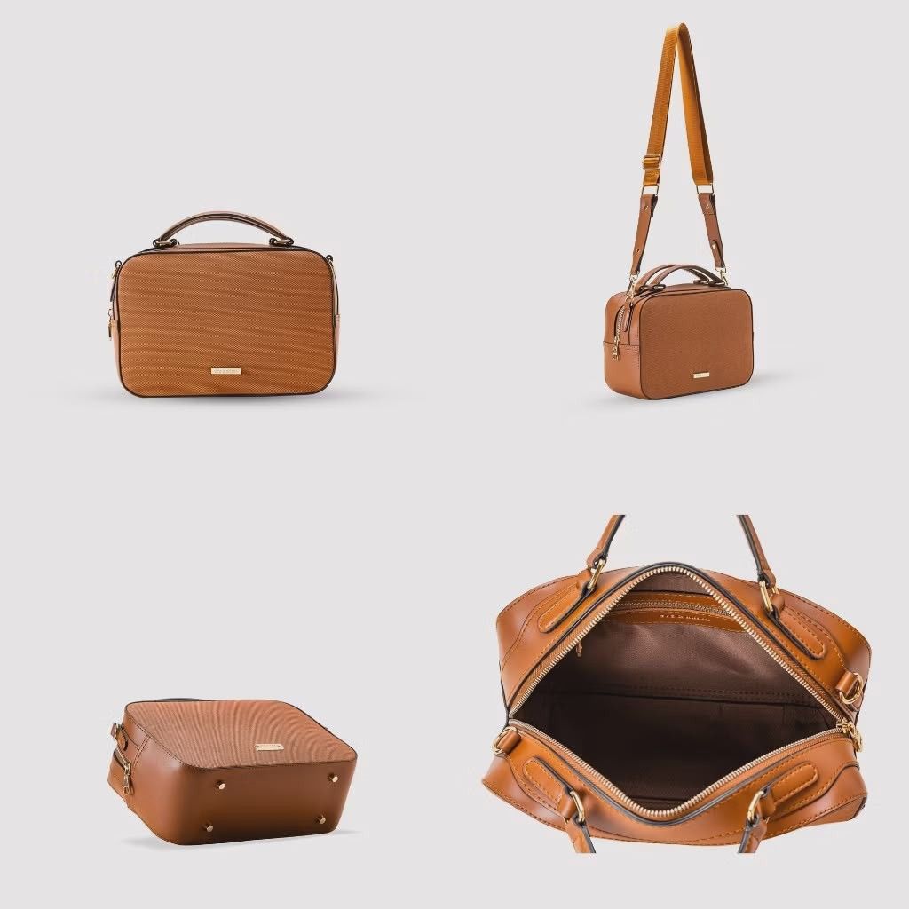 Milan structured box bag Brown Crossbody Handbag (Category: Cross-body Bags) located in Santa Rosa. Submitted by fordahunt (Listing ID 1427870075, Image 1). Description: Airport bag Can fit 11in android tablet.