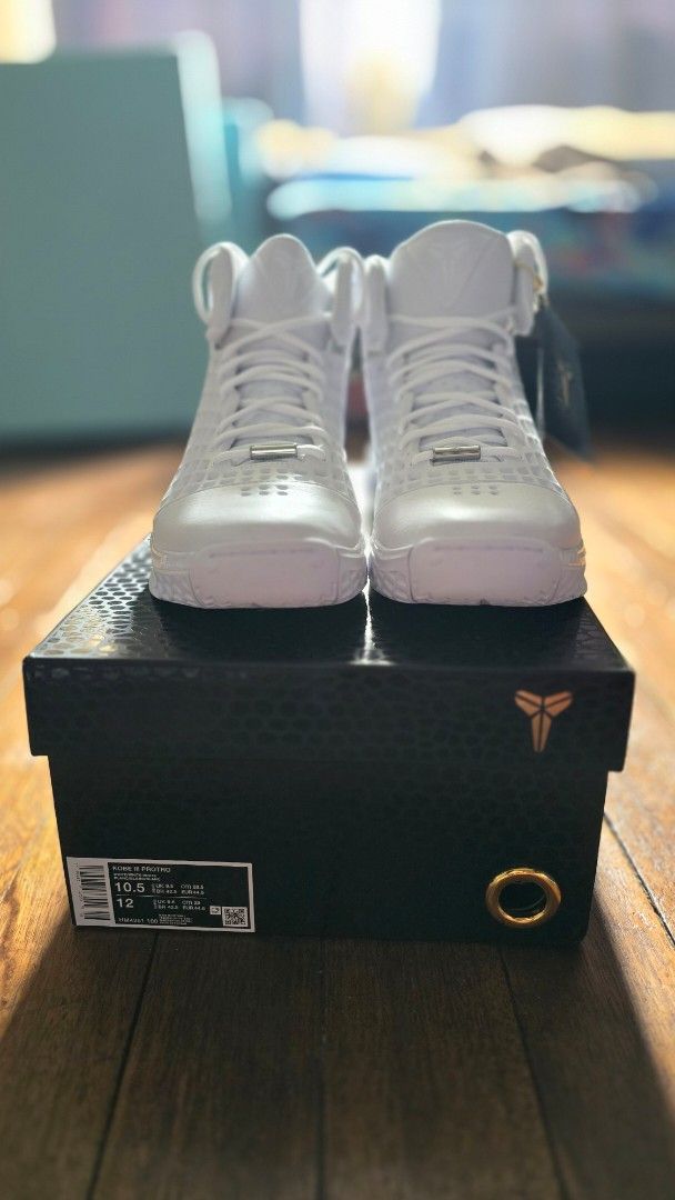 Nike Kobe 3 protro (Category: Sneakers) located in Manila. Submitted by betchok (Listing ID 1427830258, Image 1). Description: Brand: Nike Model: Kobe 3 protro Colorway: White Size: 10.5 Condition: Brandnew SRP: 11,495 RFS: Unloading Selling price: 8,500 only negotiable.