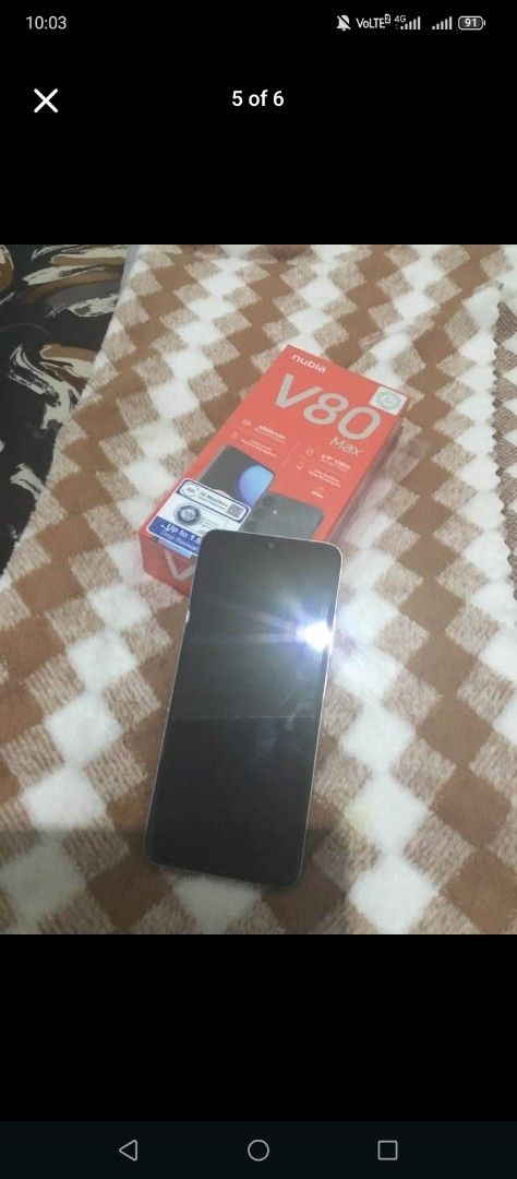 Nubia V80 Max (Category: Android Others) located in Manila. Submitted by lakwatsera11 (Listing ID 1427907118, Image 3). Description: 2 days old open for swap bought for 9k plus.