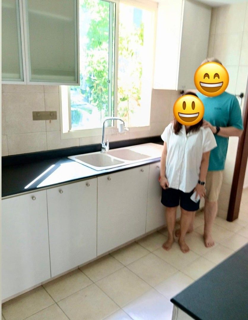 Old kitchen cabinet given a new look.