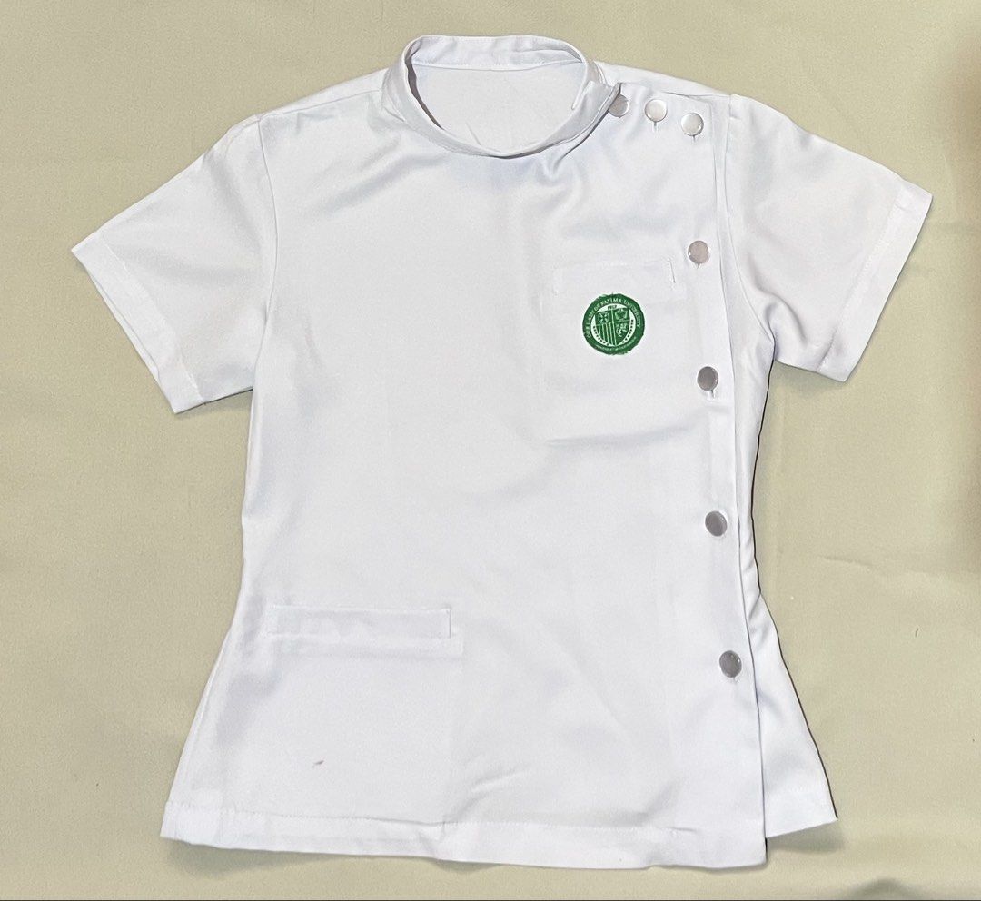 OLFU Medicine Uniform (Female) (Category: Sets or Coordinates) located in Quezon City. Submitted by dxbmd (Listing ID 1427831737, Image 1). Description: Set of top and skirt, For OLFU 4th yr (clerk) Medicine student Pm if want to haggle price. I have 6 sets, can lower the price if buy all. Size: When laid flat Bust size - 36cm Skirt waist- 34cm Skirt length: 46cm (above the knee) Good for xs-s, 5’0” - 5’1” ft.