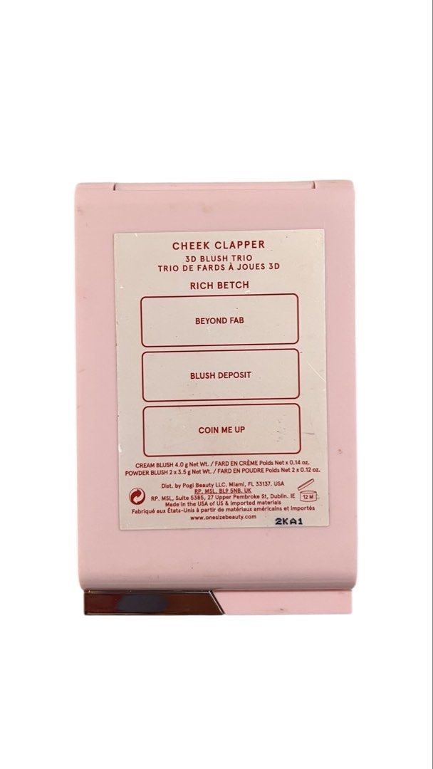 One/Size Cheek Clapper 3D Blush Trio (Category: Makeup) located in Mandaluyong City. Submitted by marxis.333 (Listing ID 1427929800, Image 3). Description: RFS: Declutterring SRP: ₱2,650 Cream and blush barely used. Restocking my kit. .