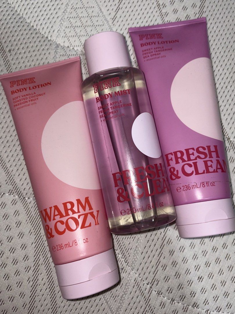 Pink Body Mist and Lotion (Category: Body Care) located in Manila. Submitted by hstff (Listing ID 1427878384, Image 1). Description: Sealed! Nbu Can be bought indiv/set Indiv - 1050 Set - 2500.