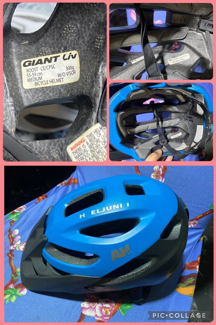 Pre-loved Branded Bike Helmets from Canada (Category: Bicycles) located in Taytay. Submitted by lisacali00 (Listing ID 1427848757, Image 1). Description: MOP: GCash or Bank transfer Last price posted but will give discount if 2 or more items will be purchased.