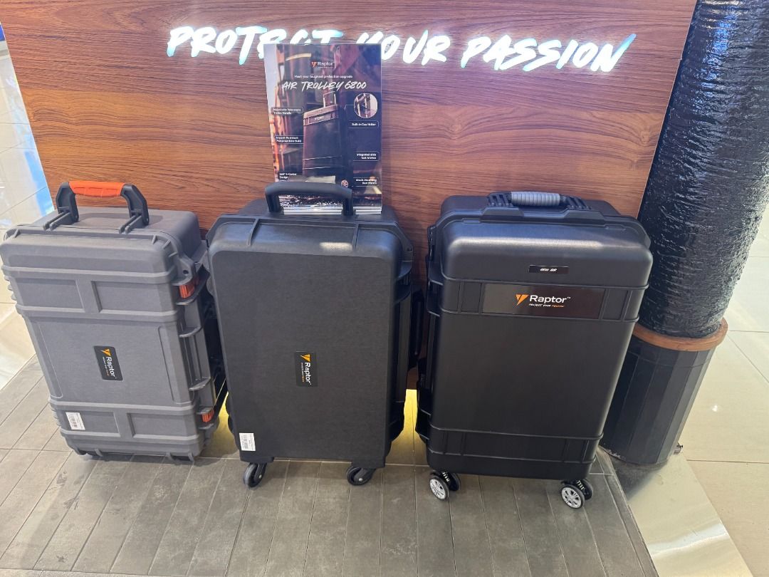 Raptor Case Air Trolley (Waterproof | Heavy Duty) (Category: Luggage) located in Marikina City. Submitted by asawer023 (Listing ID 1427809604, Image 1). Description: Bring your gear anywhere with Raptor Air Trolley Cases — built tough with wheels for easy transport 💪 🔒 Key Features: ✔ IP67 Waterproof (selected models) ✔ Heavy-duty impact-resistant body ✔ With wheels & retractable handle 🛞 ✔ Foam-ready interior for protection ✔ Pressure valve (