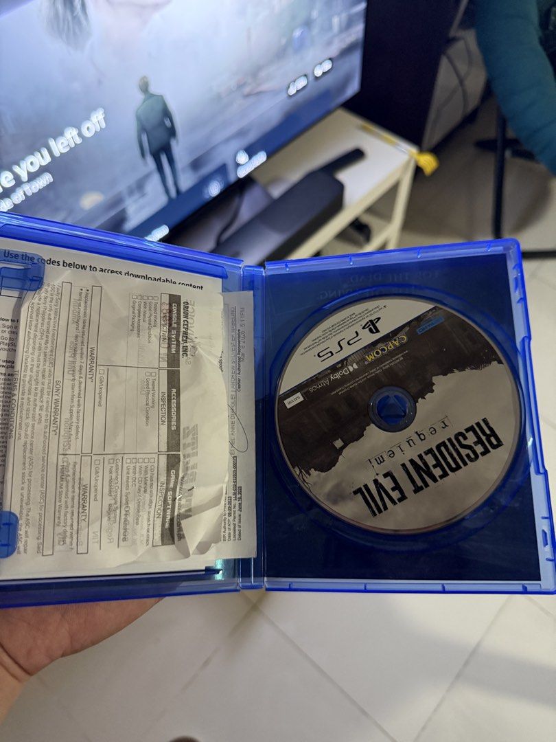 Resident Evil Requiem PS5 Game (Category: PlayStation) located in Caloocan City. Submitted by markgoesdecluttering (Listing ID 1427780948, Image 3). Description: Just bought this last week. Unclaimed bonus.