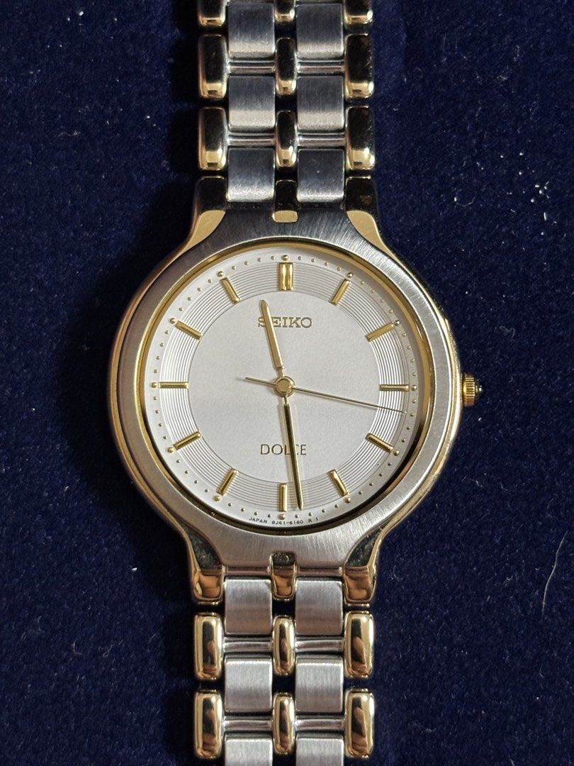 Seiko Dolce and Exceline Pair Quartz Two Tone NOS Full Set (Category: Women's Watches) located in Cebu City. Submitted by anythingwithvalue (Listing ID 1427800968, Image 2). Description: Seiko quartz movement. accurate. no hassle daily use. Dolce (men’s). Exceline (ladies). matching pair set. classic two tone design. gold and silver. clean dress look. simple dial. elegant. timeless style. new old stock. unused condition. with original box. manual