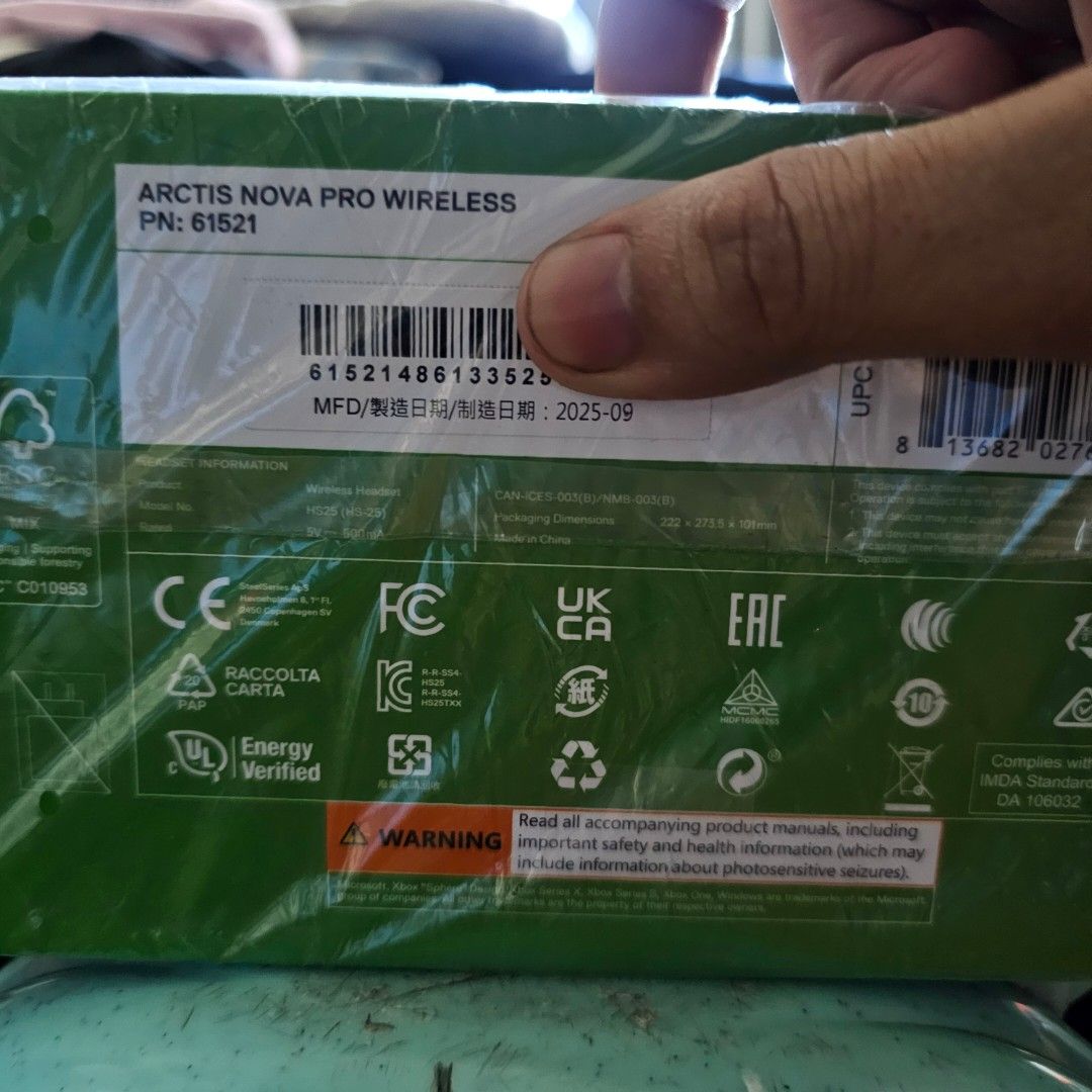 SteelSeries Arctis Nova Pro Wireless Gaming Headset (Category: Headphones & Headsets) located in Manila. Submitted by cantzee_shop (Listing ID 1424609483, Image 2). Description: Black only New Sealed 2025 Batch Smaller ANC Nub.