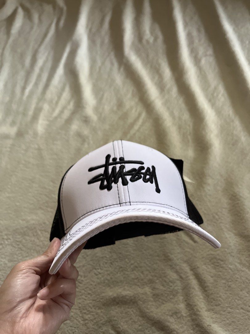 Stussy Trucker Cap White Black (Category: Caps & Hats) located in Caloocan City. Submitted by unicakczxc (Listing ID 1427793156, Image 1). Description: Brand new Stussy Cap Selling low 349.