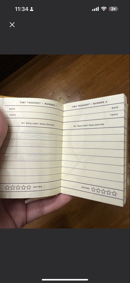 Tiny Diary for Tiny Thoughts (Category: Stationery & School Supplies) located in Singapore. Submitted by helloshopnow (Listing ID 1427912573, Image 2). Description: Palm size Suede texture.
