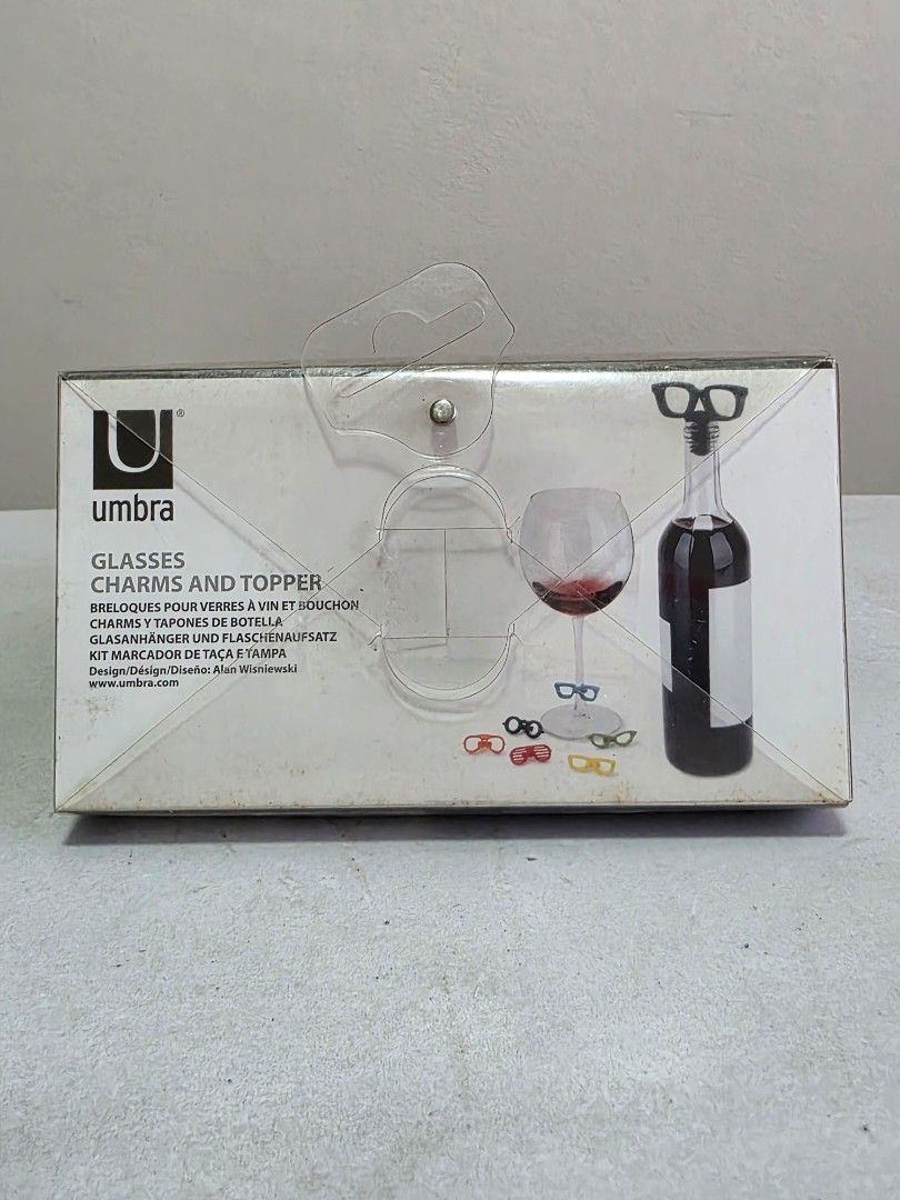 Umbra Glasses Charms and Topper Set (Category: Other Home Decor) located in Manila. Submitted by tch_86 (Listing ID 1427802266, Image 2). Description: Clearance sale!!! Box is not presentable. .