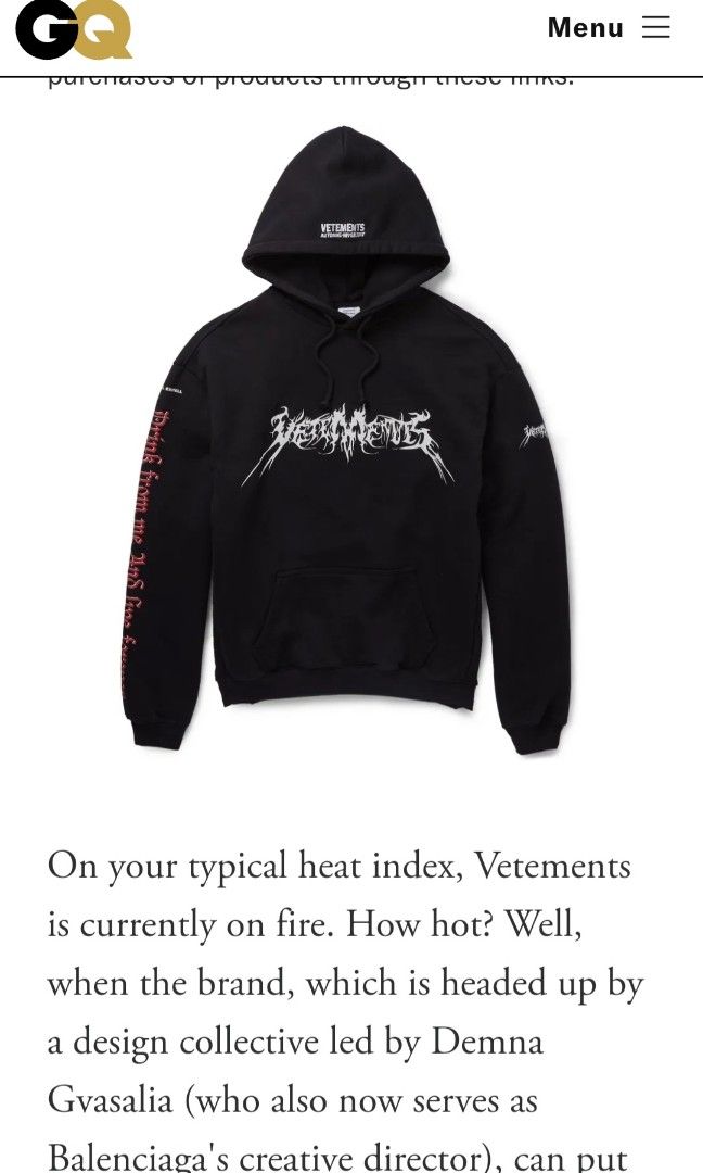 Vetements complete tags (Category: Activewear) located in Tagum. Submitted by urbanoadulajr (Listing ID 1427880005, Image 1). Description: Vetements complete tags X's to small to medium 26x27 As new Mine 2500.