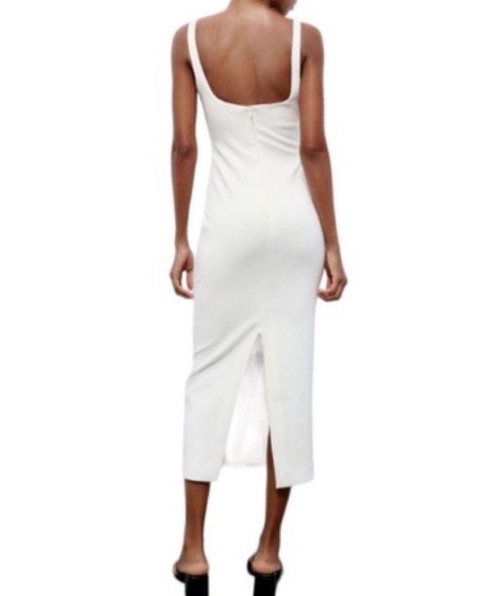 Zara White Tailored Midi Dress (Category: Dresses) located in Quezon City. Submitted by lineuph (Listing ID 1427854657, Image 2). Description: .