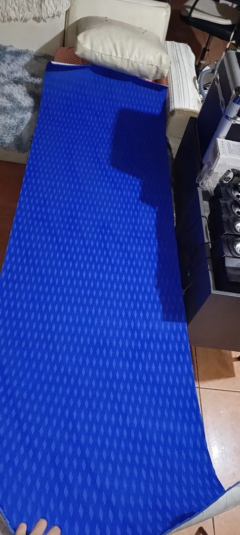 240x30cm Deck Grip Surf Paddle Board Traction Pad (Category: Other Sports Equipment and Supplies) located in Manila. Submitted by rhoze76 (Listing ID 1427975679, Image 3). Description: Deck grip is designed for surfboards and paddle boards. It features a diamond-grooved surface for enhanced grip and traction. It is 240cm long and 30cm wide. The back of the pad is white. It is suitable for various water sports activities..