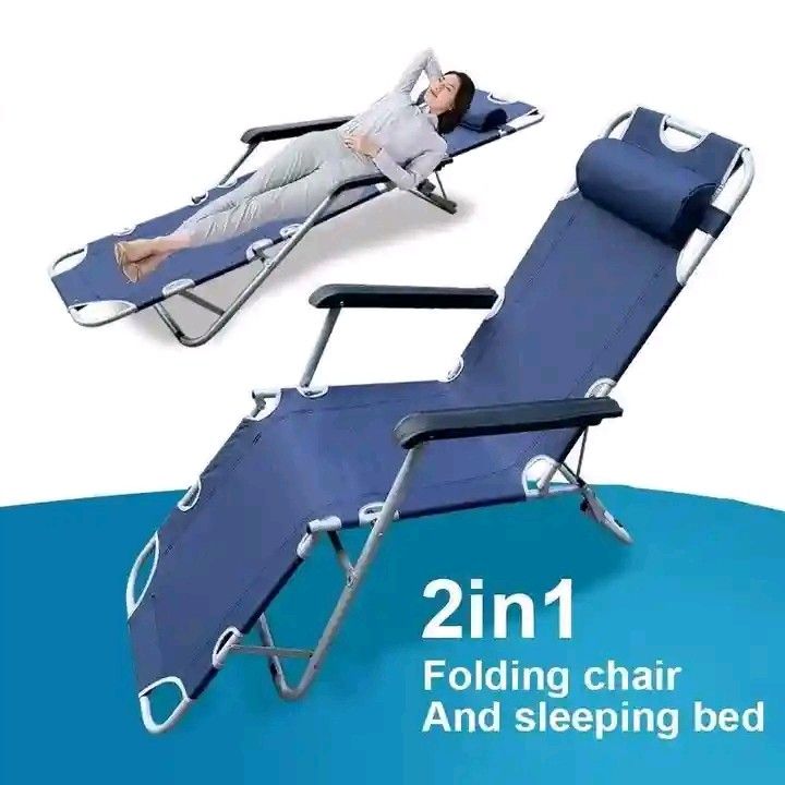 2-in-1 Folding Reclining Chair (Category: Chairs) located in Manila. Submitted by legitseller_angel06 (Listing ID 1427936896, Image 3). Description: Versatile 2-in-1 folding chair can be used as a reclining chair or a sleeping bed. It features a headrest and armrests for added comfort. Available in multiple colors, it's perfect for relaxing outdoors or indoors. The chair folds for easy storage and portability..
