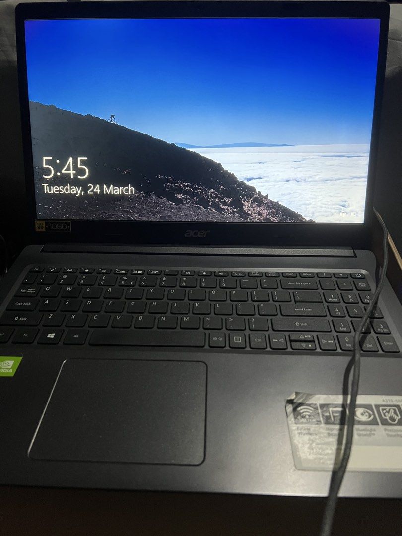 Acer Aspire 3 A315-55G Laptop (Category: Laptops & Notebooks) located in Quezon City. Submitted by flintair (Listing ID 1428093645, Image 1). Description: Acer Aspire 3 laptop with Intel Core i5 processor and NVIDIA graphics. It has a 1080p display and features a narrow bezel design. The laptop comes with its original box, charger, and setup guide. Model number is A315-55G-55G. It has a precision touchpad and an HDMI port. Serius buyer only ; 095