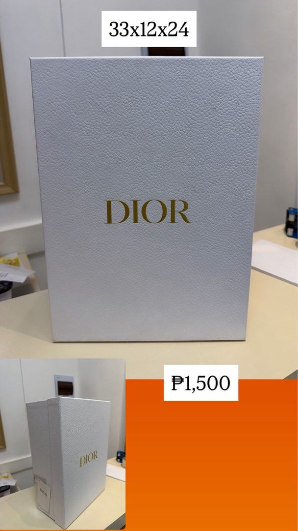 Authentic DIOR Box (check photo for the size) (Category: Luxury Accessories) located in Cavite. Submitted by purgingmycloset888 (Listing ID 1428090092, Image 2). Description: .