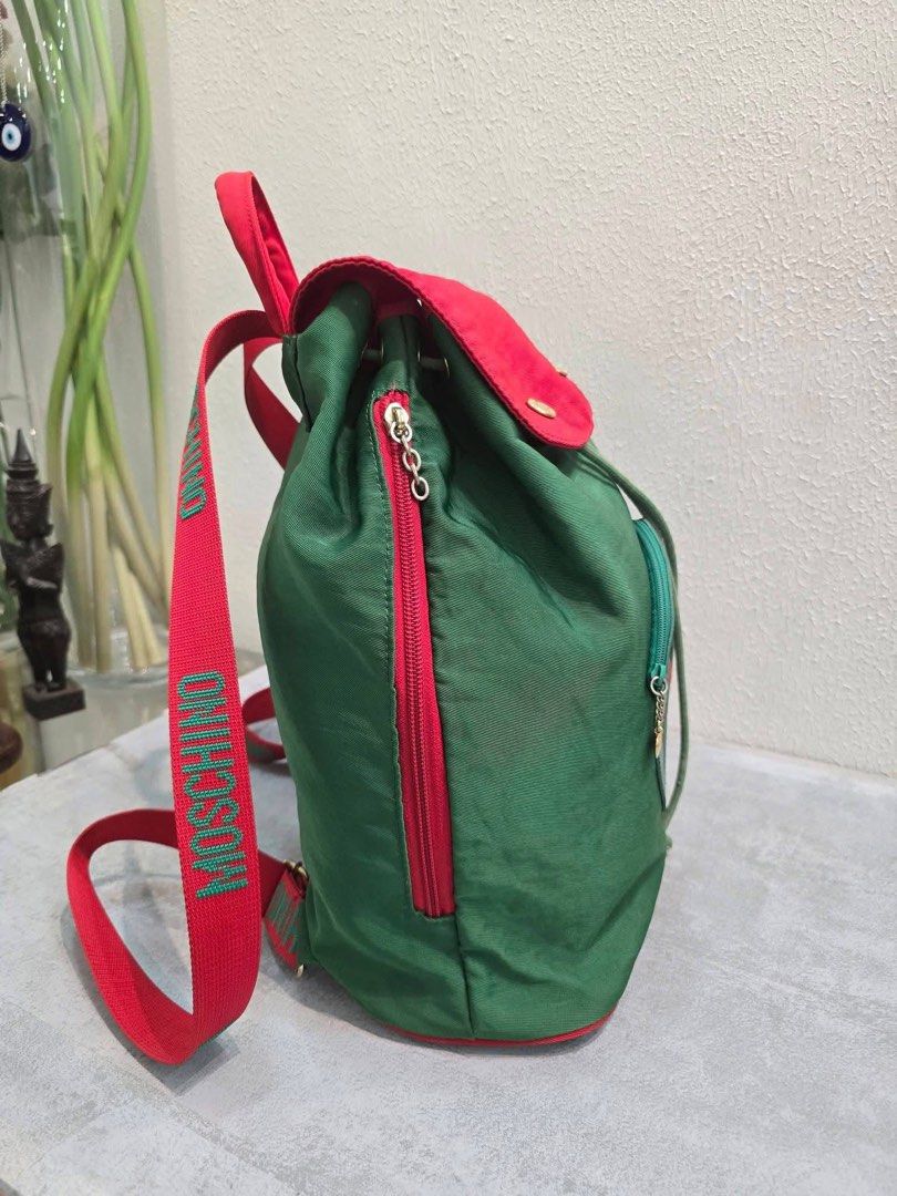 Authentic Moschino Backpack (Category: Backpacks) located in Aparri. Submitted by secondloop_695 (Listing ID 1427999312, Image 3). Description: - Authentic💯 - Moschino Backpack - Medium to Semi Large size 🅿️ 12,000 + shipping fee ✅ .