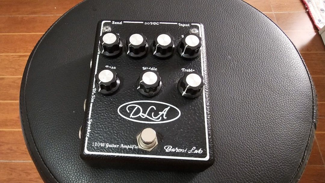 Baroni Lab DLA 120 (Doug Aldrich) Amplifier (Category: Musical Instruments) located in Las Pinas. Submitted by fohngee (Listing ID 1428015364, Image 2). Description: Doug Aldrich signature guitar amplifier in pedal form by Baroni Labs. 120 watts, can power 4x12 2 channel, clean and high gain Drive, EQ, Master volume controls Effects loop Built-in cab sim, can plug directly to interface with no cabinet Item is in very good physical and functional 
