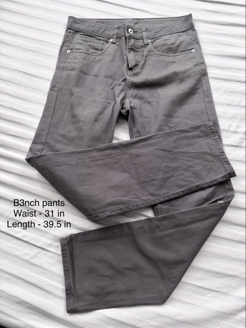 Bench Gray Pants - 31" Waist (Category: Chinos) located in Pasig City. Submitted by getstuffph (Listing ID 1428048939, Image 1). Description: Size and dimension indicated on the photo.