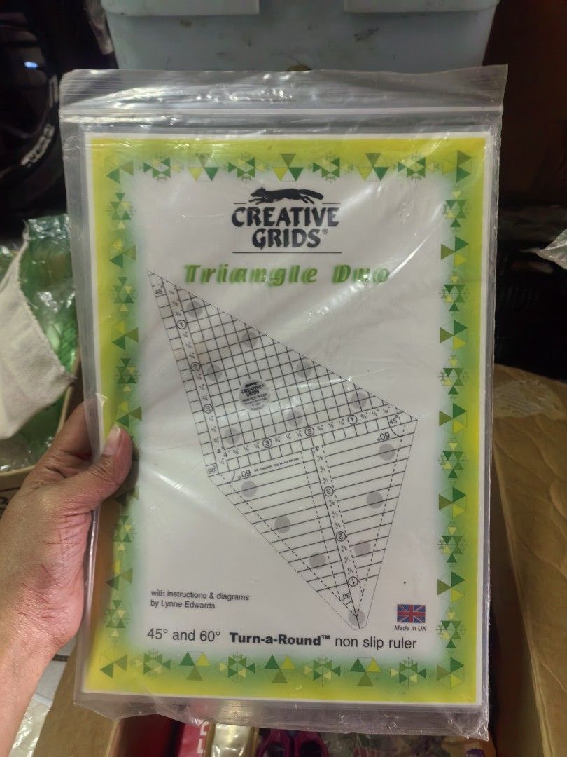 Creative Grids Triangle Duo Ruler (Category: Craft Supplies & Tools) located in Paranaque City. Submitted by furugiyafinds (Listing ID 1428065832, Image 1). Description: As is from Japan auction so manage your expectations .