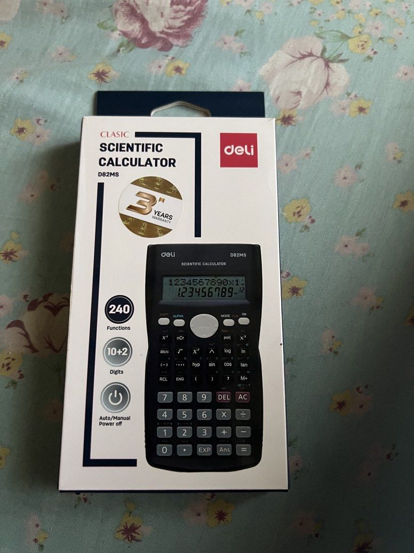 Deli D82MS 10+2 Digits Scientific Calculator 240 Functions (Category: Office & Business Technology) located in Binan City. Submitted by peachycarnage (Listing ID 1427942226, Image 2). Description: .