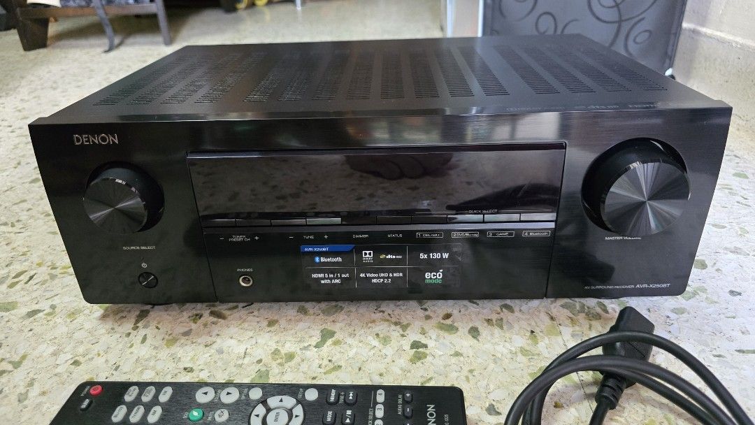 Denon AVR-X250BT AV Surround Receiver (Category: Soundbars, Speakers & Amplifiers) located in San Miguel. Submitted by rrshopstore (Listing ID 1428059428, Image 3). Description: Denon AVR-X250BT ✅ 5.1 Channel ✅ 4K UHD / HDR / HDCP 2.2 ✅ Bluetooth ✅ 5 HDMI inputs ✅ No issue – fully working Price: ₱18,880.00 📍 Location: San Miguel, Bulacan 🚚 LBC COD / Pickup available Key Features 5.1 Channel Surround Sound Up to 130W per channel (6 ohms) Built-i