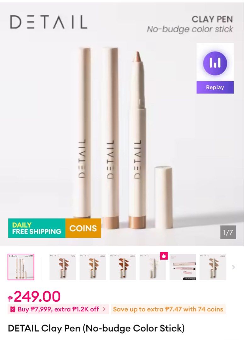 DETAIL Clay Pen - CLAY (Category: Makeup) located in Pasay City. Submitted by triexx (Listing ID 1427949493, Image 1). Description: .