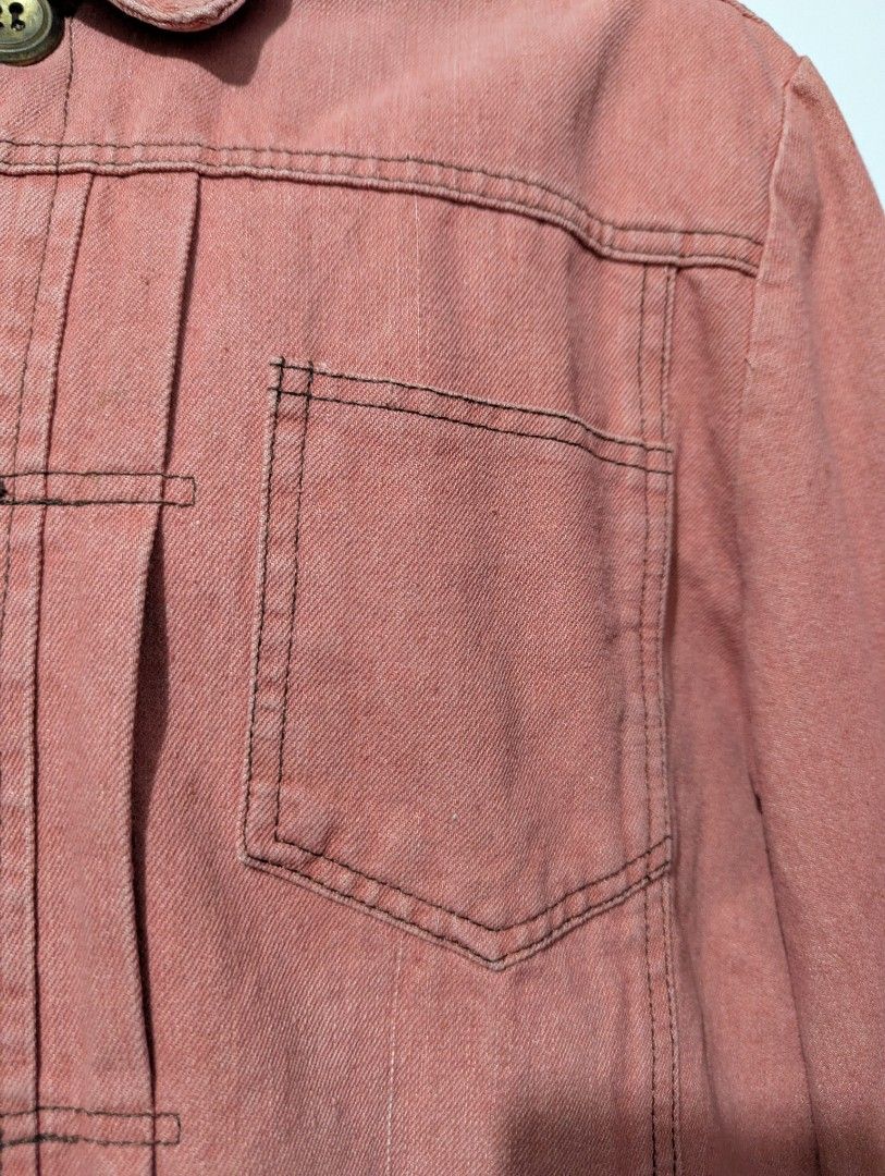 Folded & Hung Denim Jacket - L (Flesh) (Category: Coats, Jackets and Outerwear) located in General Trias. Submitted by mervcorner (Listing ID 1427936284, Image 3). Description: Unisex Jacket (Flesh) Brand: Folded & Hung Size: Large Denim 4 Pockets Seldom use. Presentable. For casual and formal wear. RFS: Decluttering Item Location: General Trias, Cavite Delivery thru lalamove (at buyer's expense) Contact 09918984245 if interested..