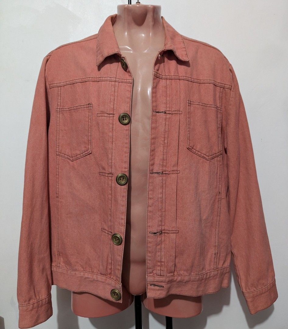 Folded & Hung Denim Jacket - L (Flesh) (Category: Coats, Jackets and Outerwear) located in General Trias. Submitted by mervcorner (Listing ID 1427936284, Image 2). Description: Unisex Jacket (Flesh) Brand: Folded & Hung Size: Large Denim 4 Pockets Seldom use. Presentable. For casual and formal wear. RFS: Decluttering Item Location: General Trias, Cavite Delivery thru lalamove (at buyer's expense) Contact 09918984245 if interested..