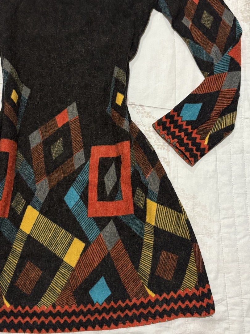 Geometric Pattern Whimsical Brown Esoteric Y2K Long Sleeve Dress (Category: Dresses) located in Taguig. Submitted by everlaces (Listing ID 1428024069, Image 2). Description: .