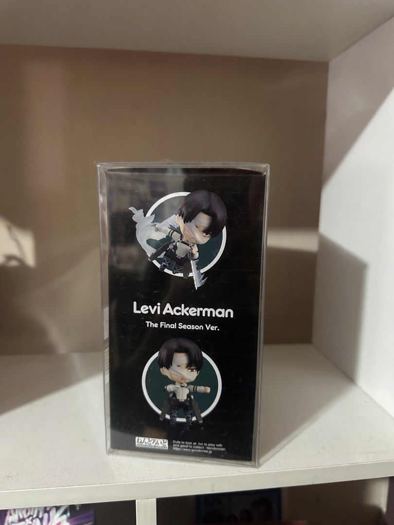 Good Smile Company Nendoroid Levi Ackerman (Category: Figurines & Statues) located in Iloilo. Submitted by crystal.yukina (Listing ID 1428053281, Image 2). Description: RUSH Like new, never taken out of protector Slightly negotiable for sure buyer Shipping via LBC Loc: Iloilo.