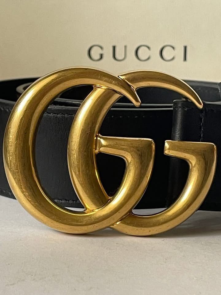 Gucci GG Marmont Leather Belt (Category: Luxury Accessories) located in Manila. Submitted by chloe_luxuries (Listing ID 1427977845, Image 2). Description: Guaranteed Original Gucci GG marmont Belt Still in very good condition Size 85/34 Comes with box Pm for those interested .
