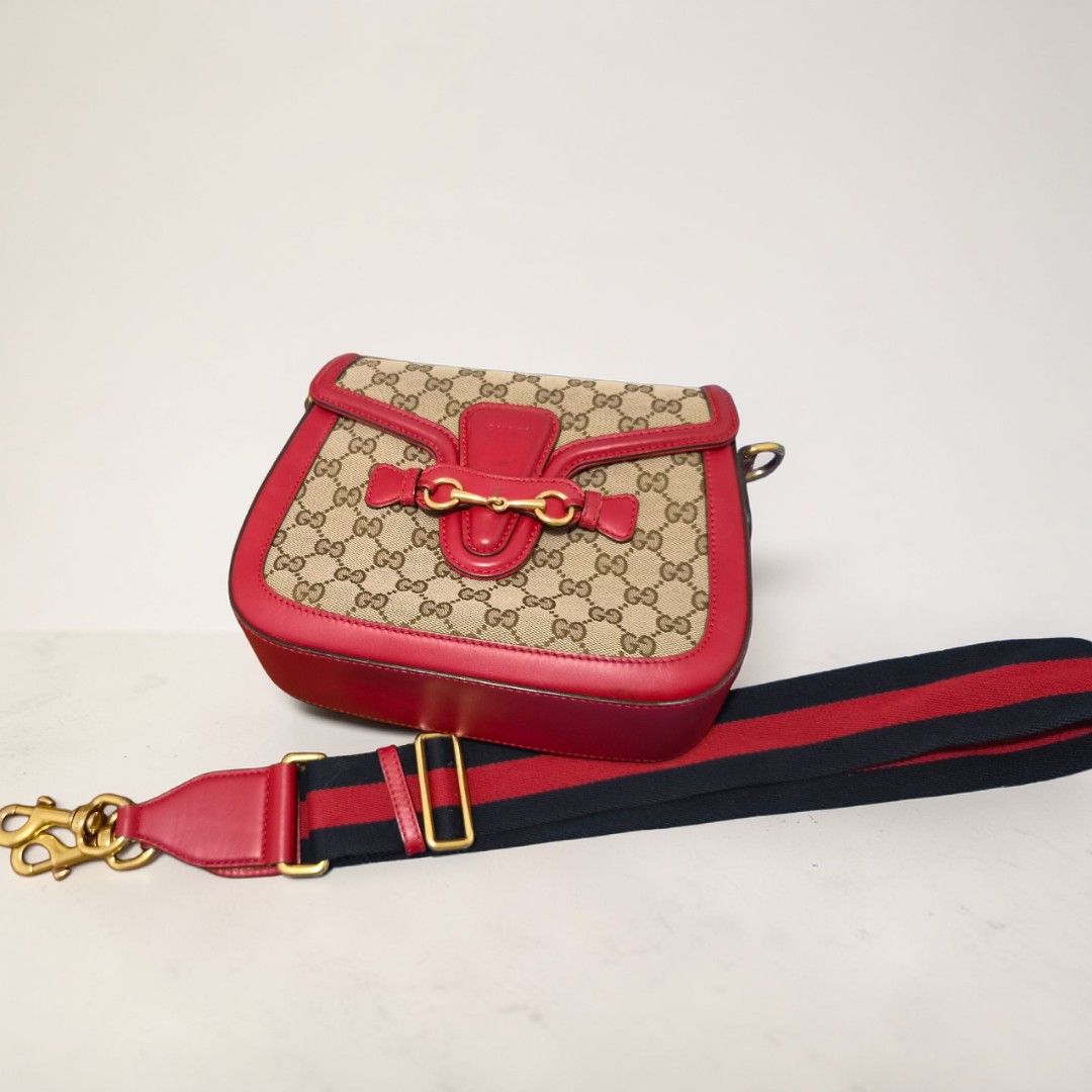 Gucci Horsebit Red Monogram Shoulder Bag (Category: Luxury Bags & Wallets) located in Taguig. Submitted by jman21 (Listing ID 1428061785, Image 2). Description: Lightly Used. I can send more pictures upon request..