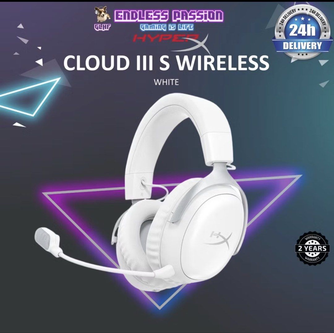 HyperX Cloud III S Wireless Gaming Headset - White