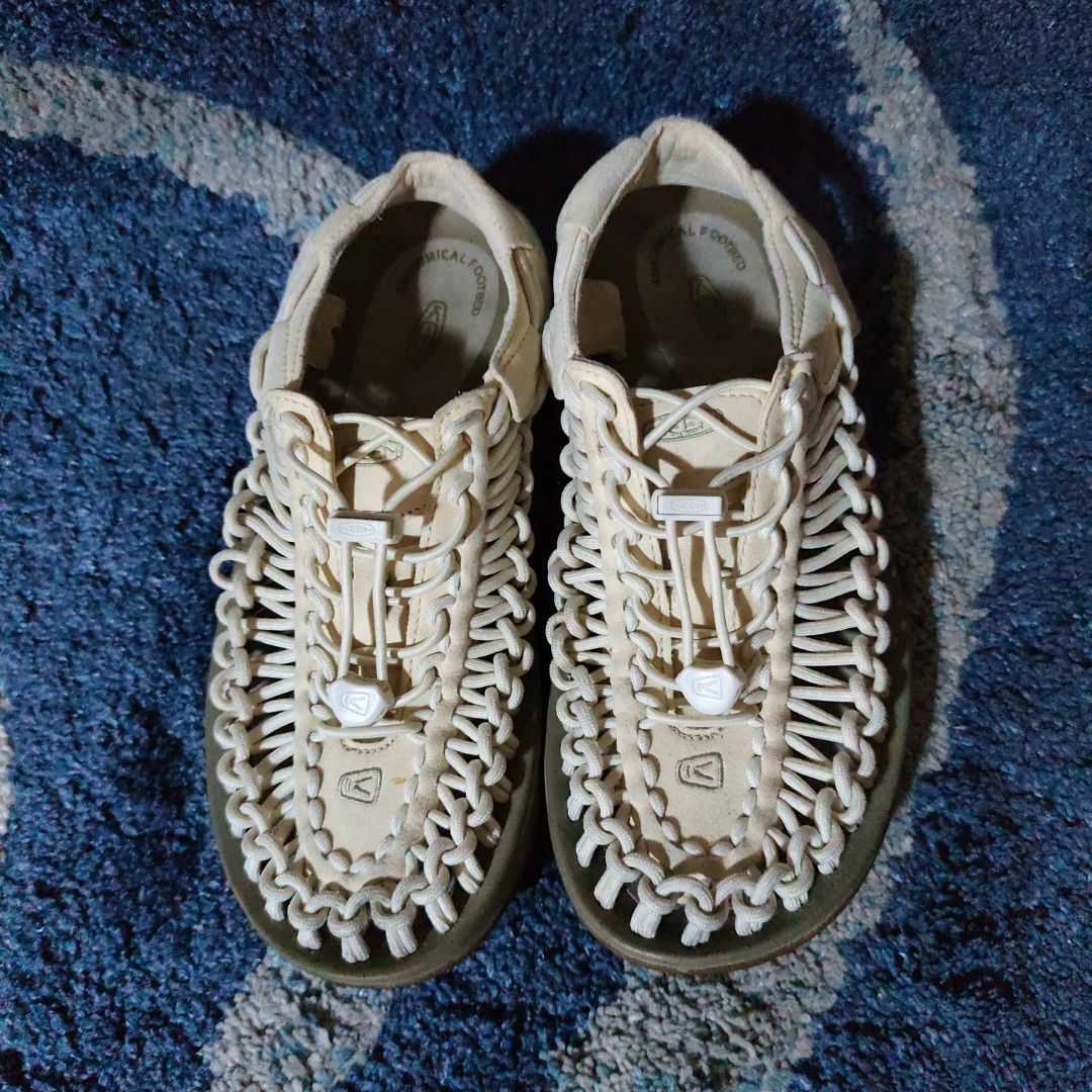 Keen UNEEK Sandals size 24cm (Category: Sandals) located in Caloocan City. Submitted by fast_transact (Listing ID 1428016005, Image 3). Description: Keen Newport H2 sandals in a neutral color. Features a woven design and adjustable laces. The soles are brown with the Keen logo. The size is EU 37.5, US 7, UK 4.5, and CM 24..