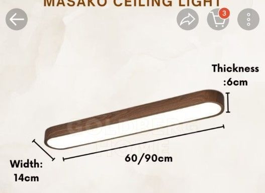 Masako Ceiling Light - 90cm 36W445838360838809602