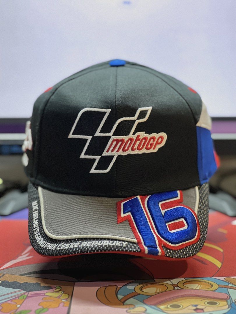 MotoGP HJC Helmets Cap (Category: Caps & Hats) located in Mabalacat. Submitted by bossmayk (Listing ID 1428094040, Image 1). Description: 🔥 Official MotoGP x HJC Racing Cap 🔥 Clean. Loud. Track-ready vibes. 🏁 Featuring bold MotoGP logo + iconic #16 detail — this piece hits different. ✔️ Excellent condition ✔️ Structured fit, premium embroidery ✔️ Perfect for collectors & racing fans 💯 Stand out on the streets like you’re on the grid. Cap feat