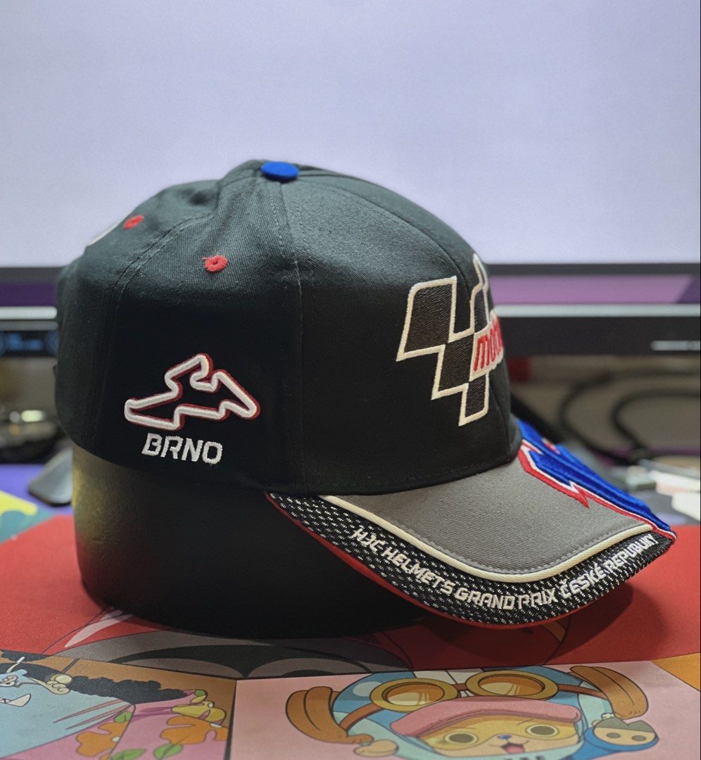 MotoGP HJC Helmets Cap (Category: Caps & Hats) located in Mabalacat. Submitted by bossmayk (Listing ID 1428094040, Image 3). Description: 🔥 Official MotoGP x HJC Racing Cap 🔥 Clean. Loud. Track-ready vibes. 🏁 Featuring bold MotoGP logo + iconic #16 detail — this piece hits different. ✔️ Excellent condition ✔️ Structured fit, premium embroidery ✔️ Perfect for collectors & racing fans 💯 Stand out on the streets like you’re on the grid. Cap feat
