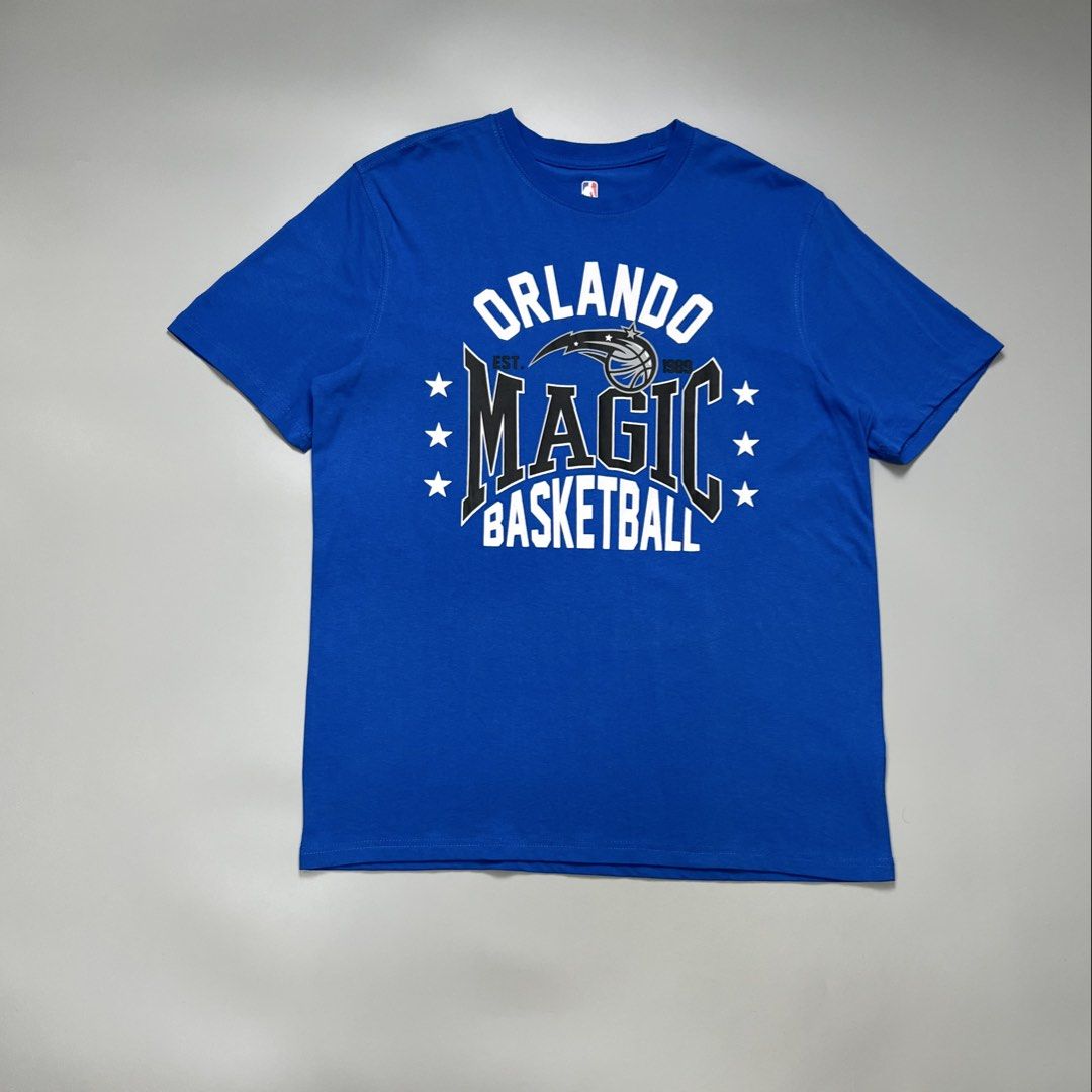 NBA Orlando Magic Basketball T-Shirt - Large (Category: Activewear) located in Marikina City. Submitted by grindmanila (Listing ID 1428073723, Image 1). Description: NBA ORLANDO MAGIC BASKETBALL SHIRT BIG PRINT COLOR BLUE MENS ( PWEDE SA UNISEX ) LARGE TAG 28 L / 22 W BRANDNEW CONDITION SARIWANG SARIWA CONDIT 10/10 COLOR 10/10 NAPAKA SOLID NITO S PERSONAL.