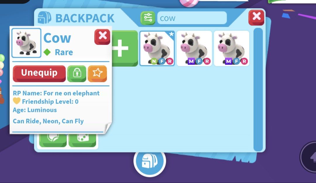 NEON COW (Category: In-Game Products) located in Manila. Submitted by thevariousseller (Listing ID 1427991389, Image 2). Description: .