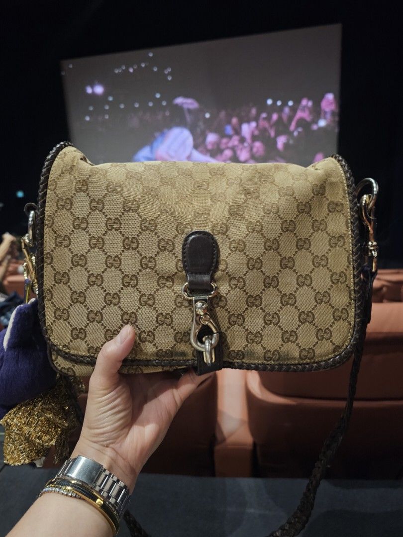 Original Vintage Gucci Messenger Bag (Category: Luxury Bags & Wallets) located in Quezon City. Submitted by sherockxx (Listing ID 1427858651, Image 1). Description: Guaranteed original. On hand and ready to ship plus.fees. Nice everyday bag.Complete with box..