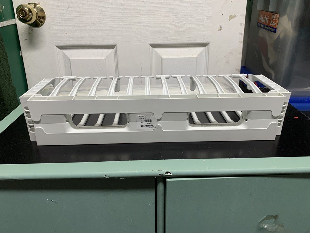 Panduit NMF2WH Cable Management, 2RU, Standard 19" Rack (Category: Networking) located in Paranaque City. Submitted by seb_trading (Listing ID 1428043245, Image 1). Description: Panduit brand USA Model NMF2wh Rack cable manager made in USA original Panduit brand 2RU rack size 19" standard Acrylonitrile Butadiene Styrene material classy white color brand new last price Paranaque area 10units available Easily organize your network cables with our h
