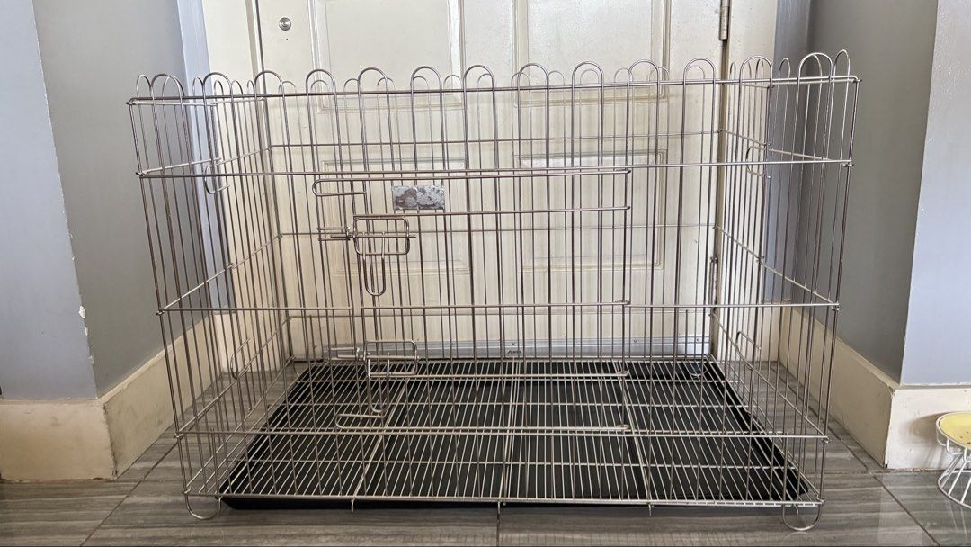 Playpen Cage (Category: Homes & Other Pet Accessories) located in Pasig City. Submitted by decluttercat (Listing ID 1427996899, Image 2). Description: Size 94.5x85.5x66 lwh in cm Slightly used, in good condition bought in FB marketplace on a whim to isolate our cat after getting neutered. 😅 RFS: Decluttering. Don’t need it anymore..